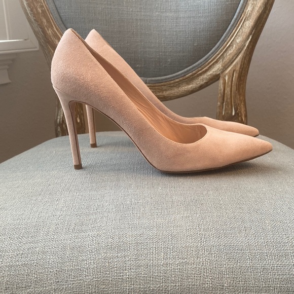 Stuart Weitzman 100mm Pink Suede Pumps Size 9 1/2 - Picture 1 of 13